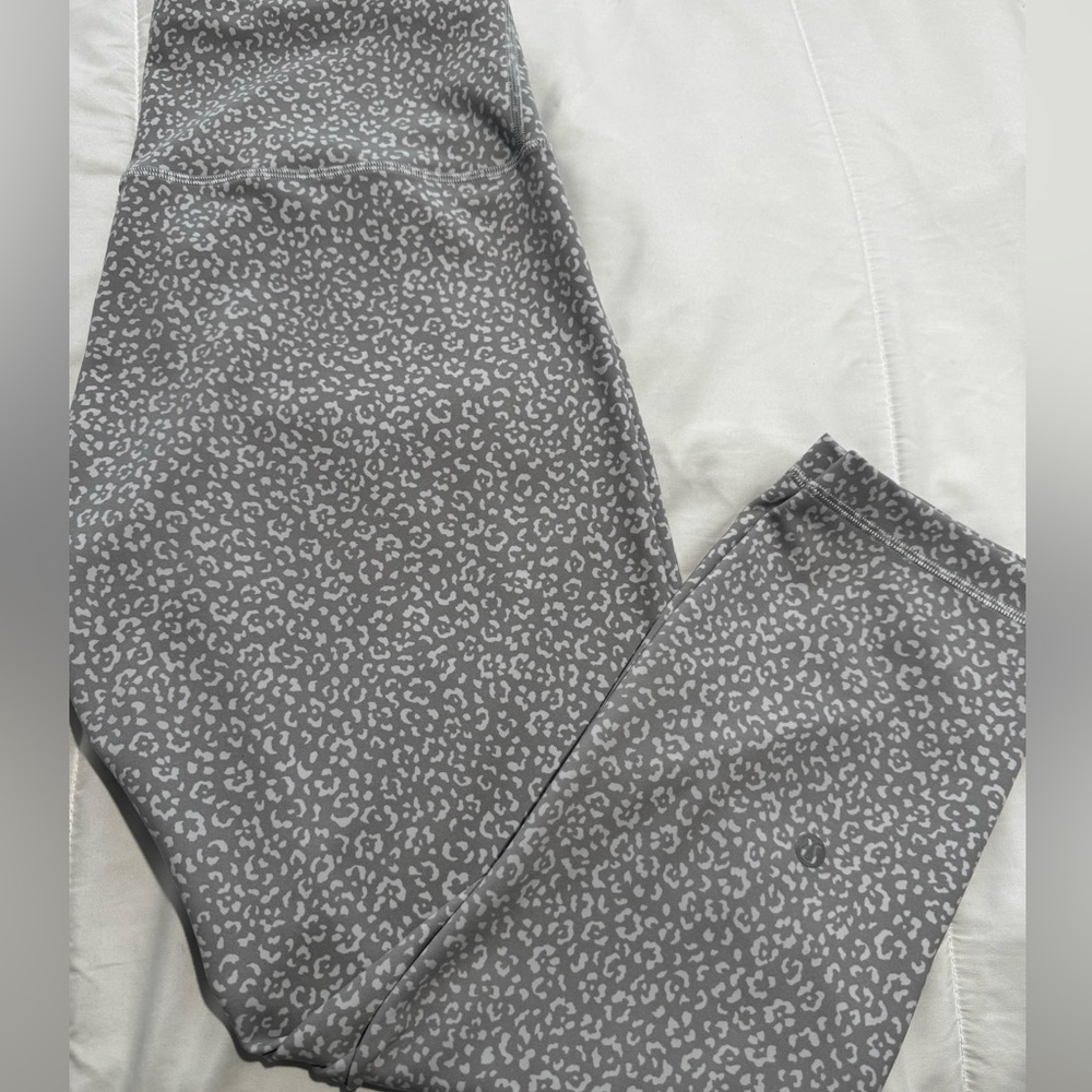 lululemon athletica Gray Leopard Print Capri Leggings - Picture 2 of 6